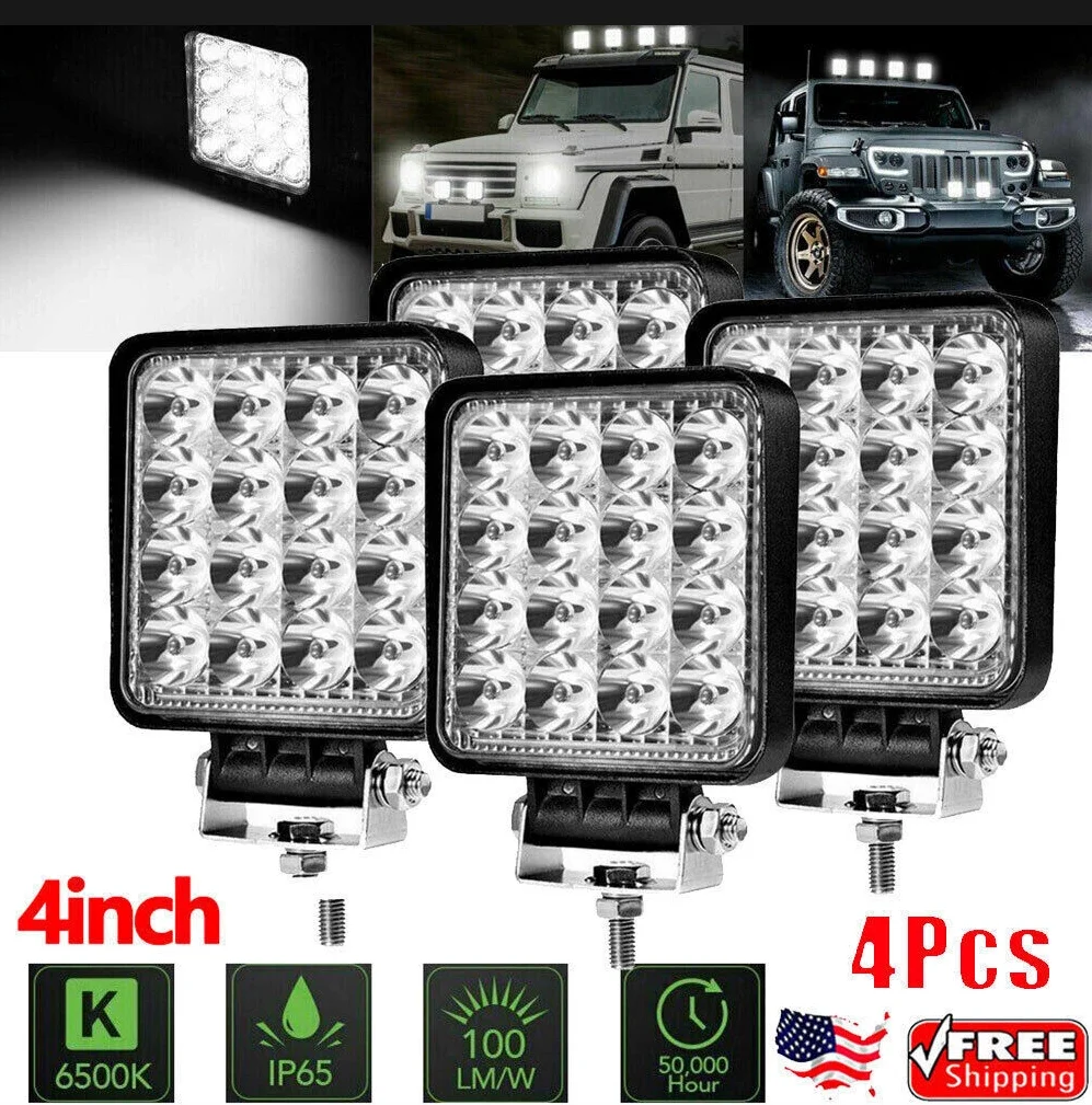 Heavy Equipment Supplies - 4 ADET 4 inç LED Çalışma